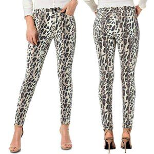 Joe's Jeans Charlie High Rise Skinny Ankle Jeans in Leopard Print